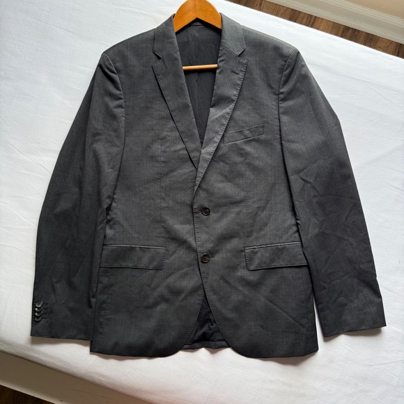 Hugo Boss Other - Hugo Boss Mens 40R Charcoal Gray Stretch Tailoring Wool Blazer Sport Coat 40 R